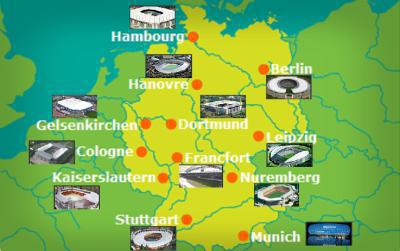 les stades de la coupe du monde